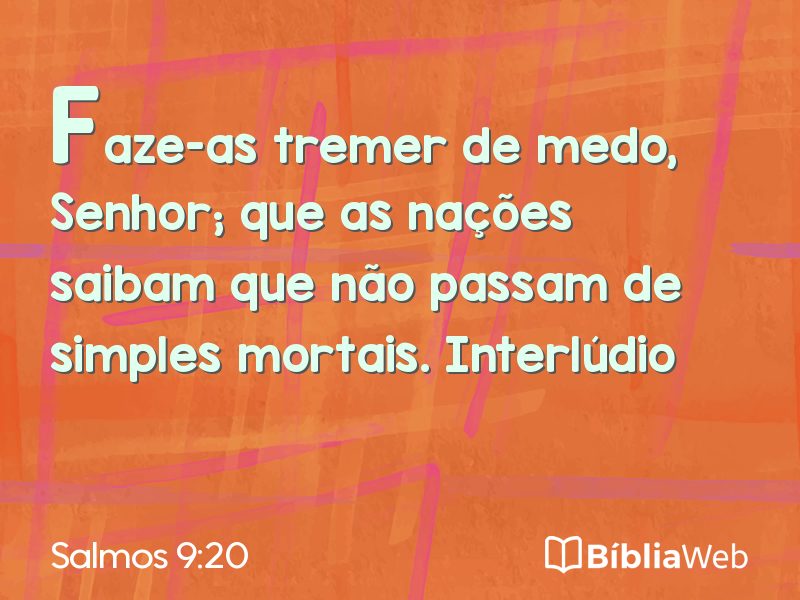 Salmos 9:20 em imagem para compartilhar