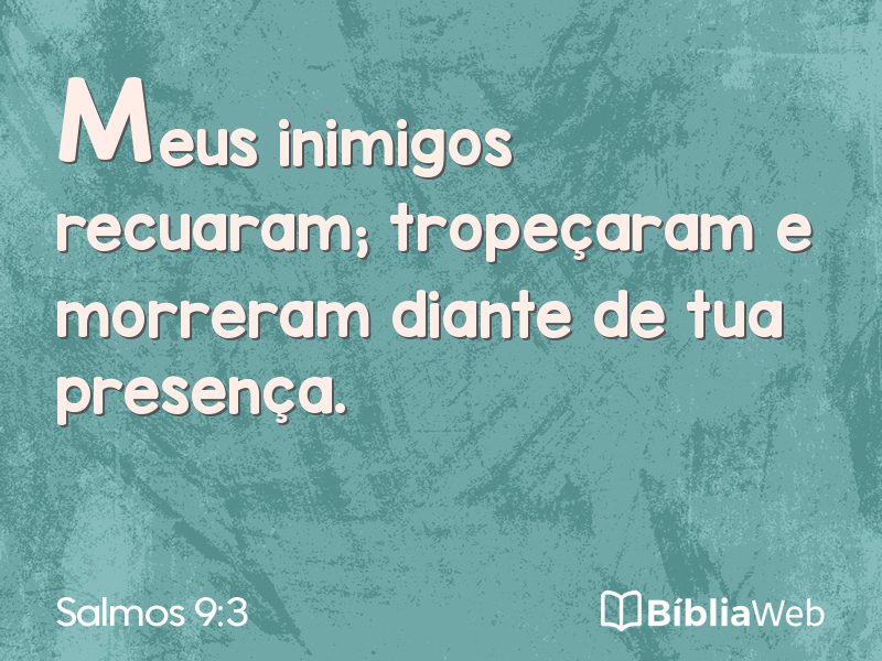 Salmos 9:3 em imagem para compartilhar