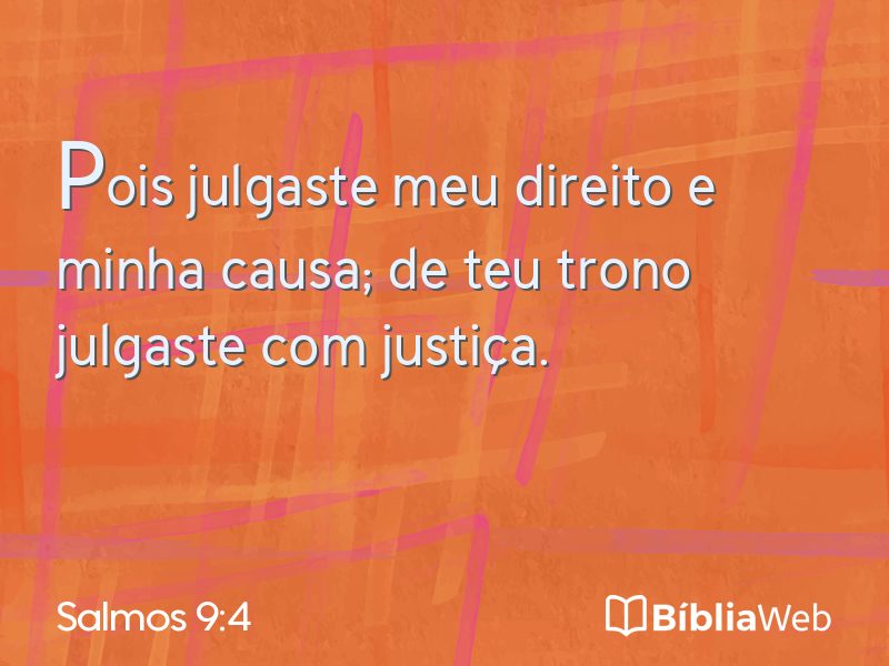 Salmos 9:4 em imagem para compartilhar