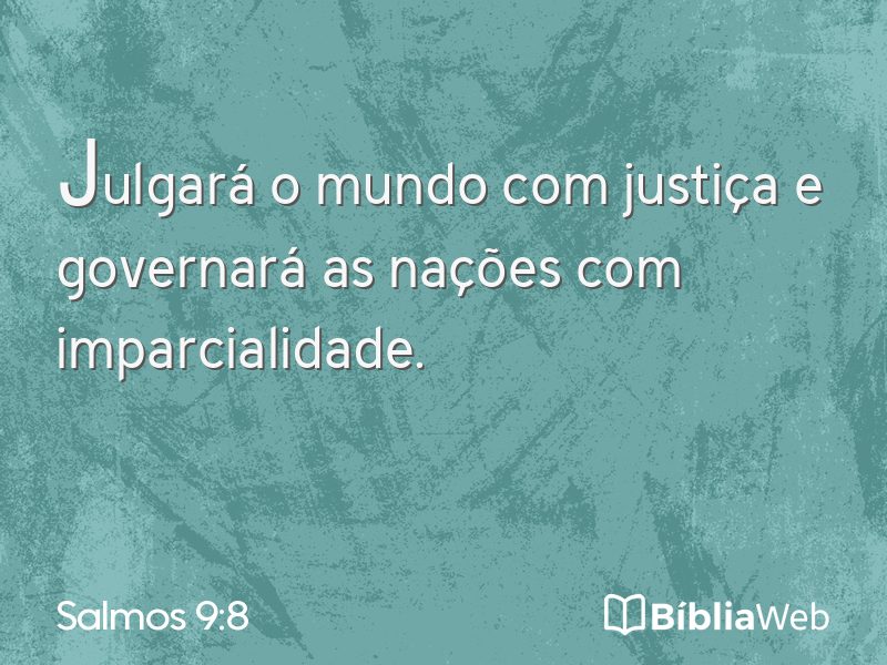 Salmos 9:8 em imagem para compartilhar