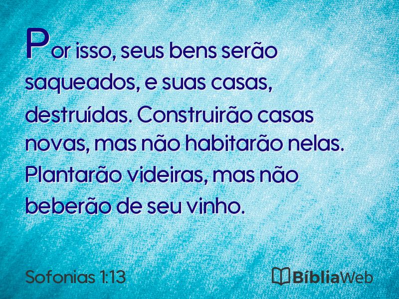 Sofonias 1:13 em imagem para compartilhar