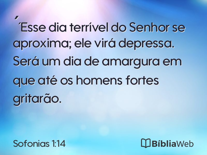 Sofonias 1:14 em imagem para compartilhar