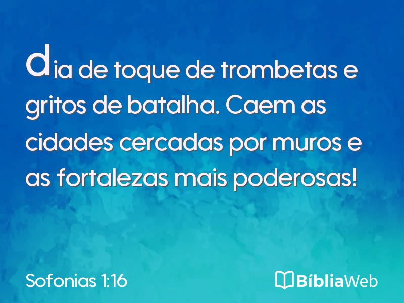 Sofonias 1:16 em imagem para compartilhar