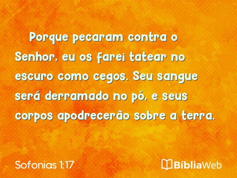 Sofonias 1:17 em imagem para compartilhar
