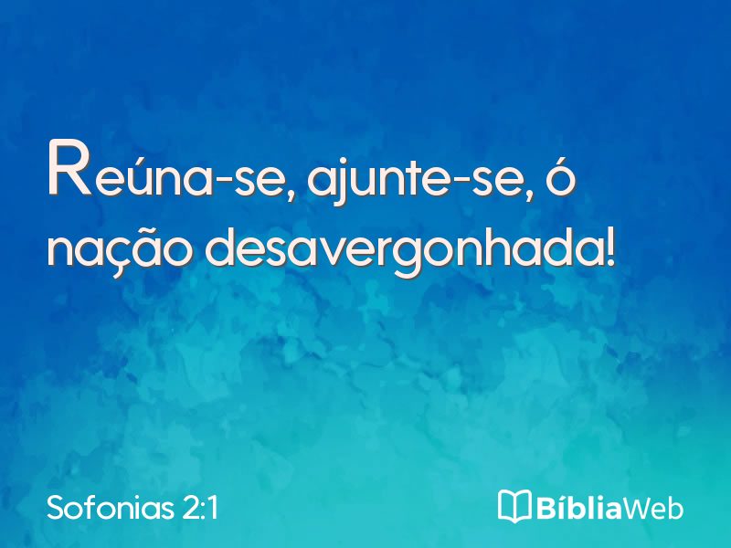 Sofonias 2:1 em imagem para compartilhar