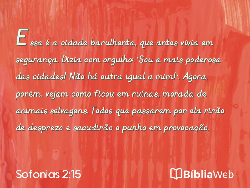 Sofonias 2:15 em imagem para compartilhar