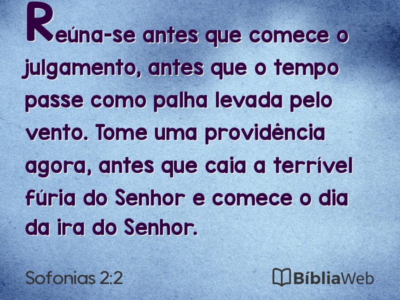 Sofonias 2:2 em imagem para compartilhar