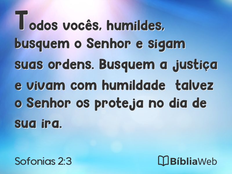 Sofonias 2:3 em imagem para compartilhar