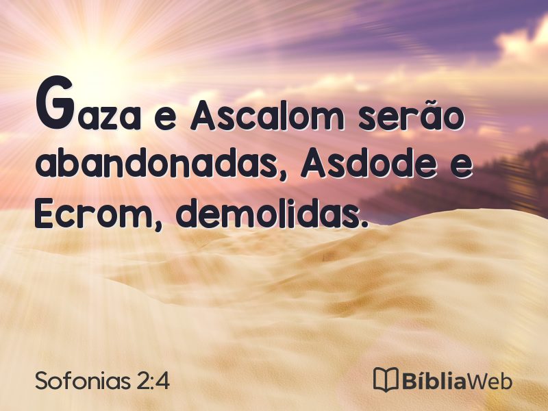 Sofonias 2:4 em imagem para compartilhar