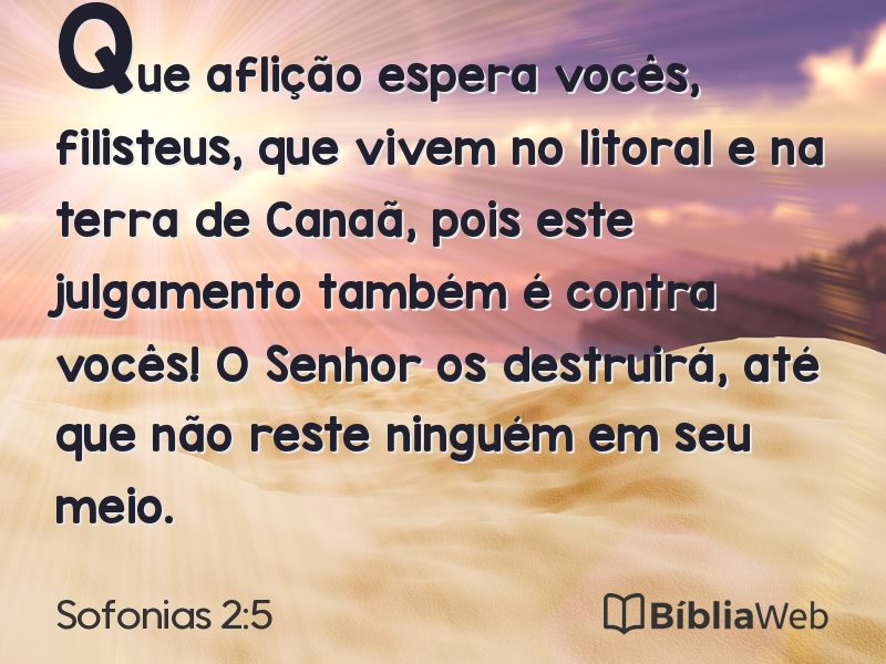 Sofonias 2:5 em imagem para compartilhar