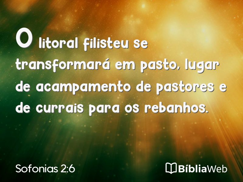 Sofonias 2:6 em imagem para compartilhar