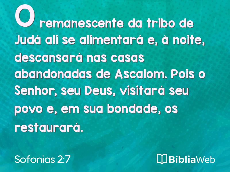 Sofonias 2:7 em imagem para compartilhar