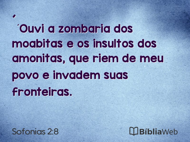 Sofonias 2:8 em imagem para compartilhar