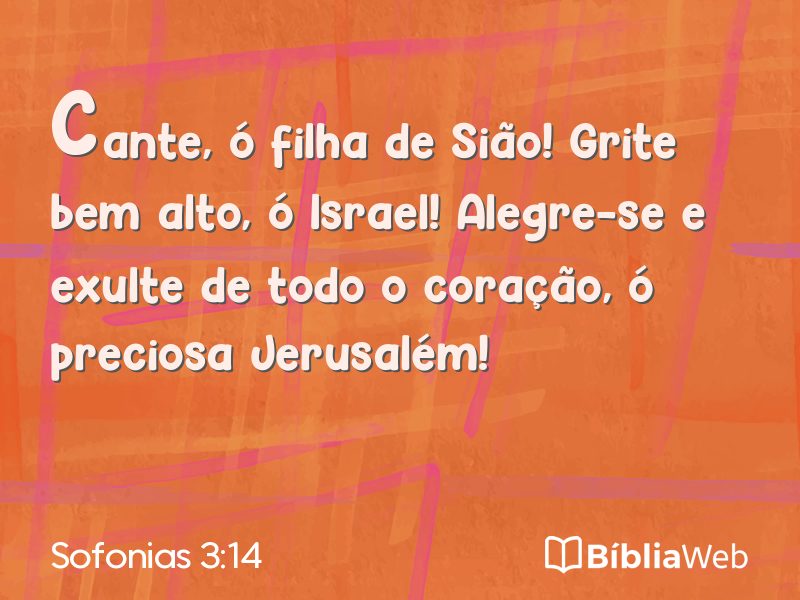Sofonias 3:14 em imagem para compartilhar