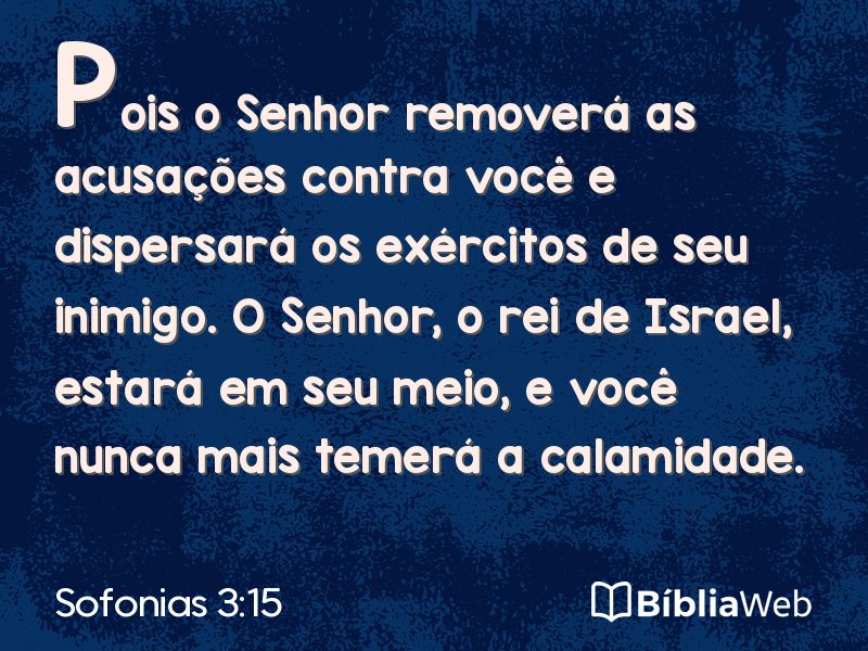 Sofonias 3:15 em imagem para compartilhar
