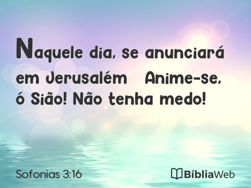 Sofonias 3:16 em imagem para compartilhar