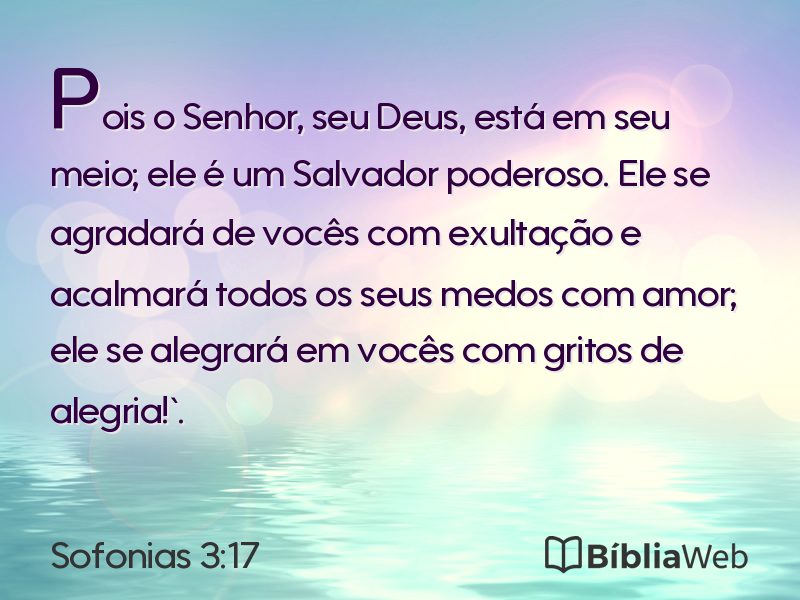 Sofonias 3:17 em imagem para compartilhar