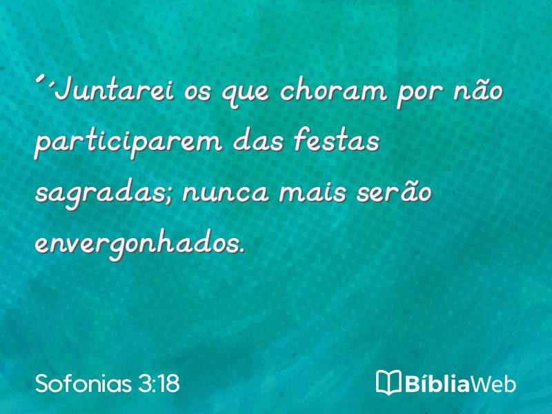 Sofonias 3:18 em imagem para compartilhar