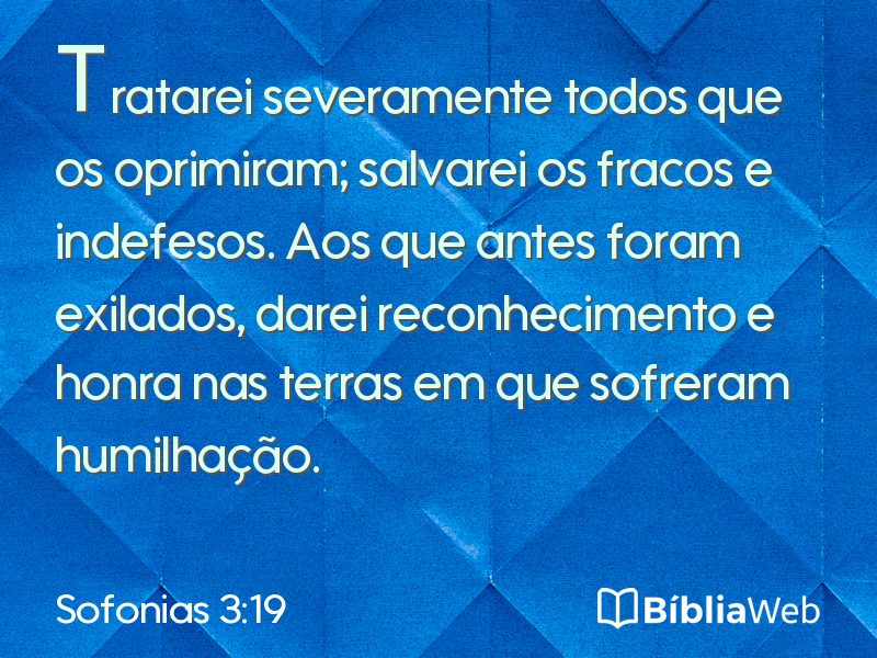 Sofonias 3:19 em imagem para compartilhar