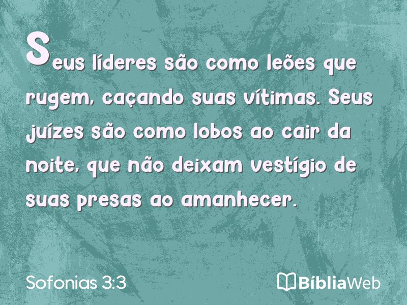 Sofonias 3:3 em imagem para compartilhar
