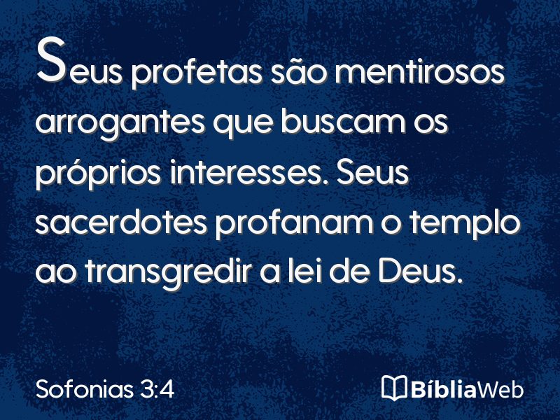 Sofonias 3:4 em imagem para compartilhar