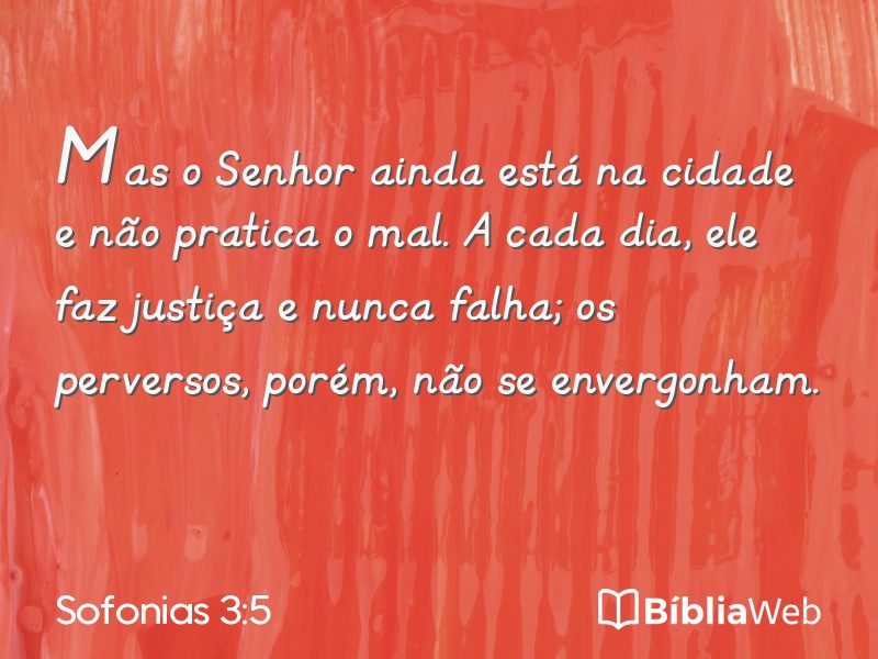 Sofonias 3:5 em imagem para compartilhar