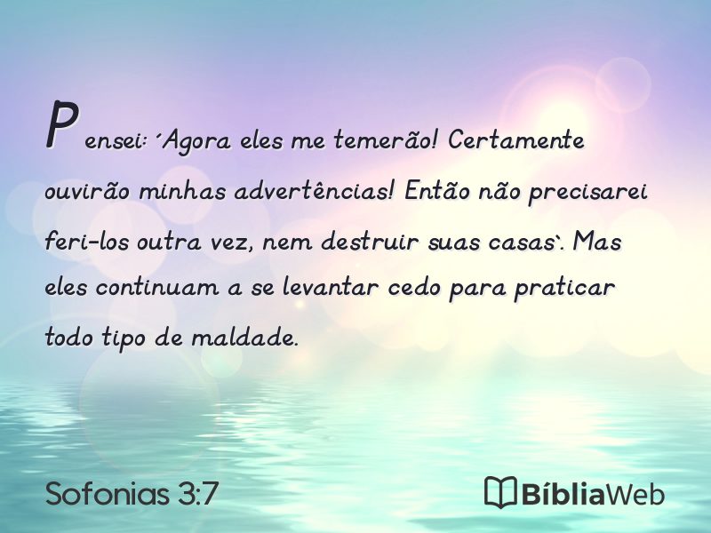 Sofonias 3:7 em imagem para compartilhar