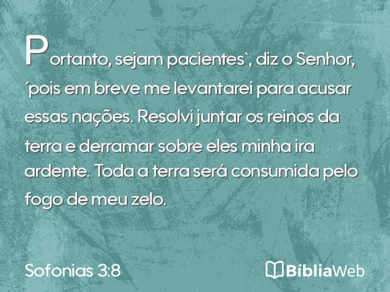 Sofonias 3:8 em imagem para compartilhar