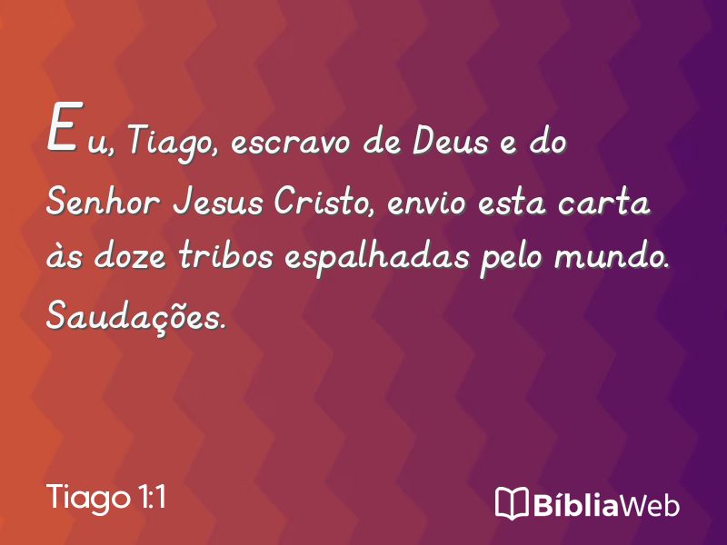 Tiago 1:1 em imagem para compartilhar