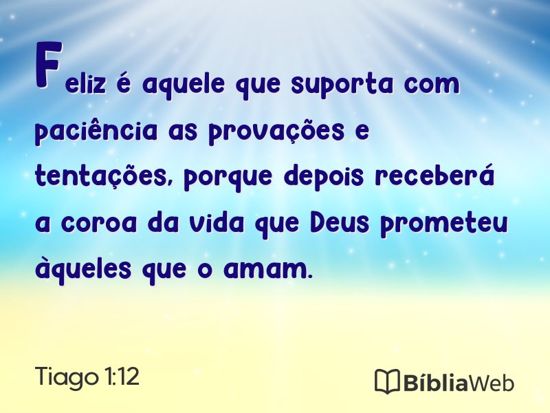 Tiago 1:12 em imagem para compartilhar