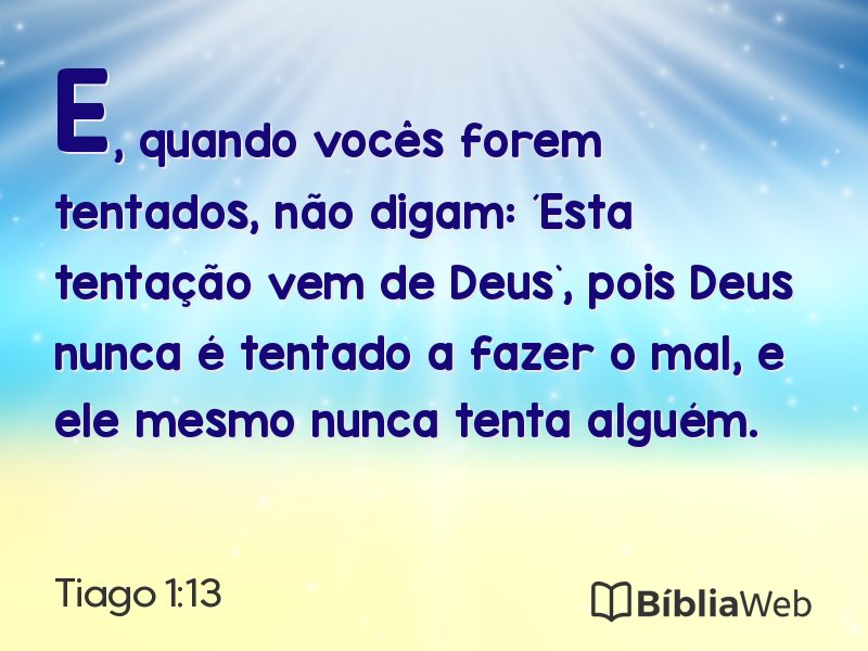 Tiago 1:13 em imagem para compartilhar