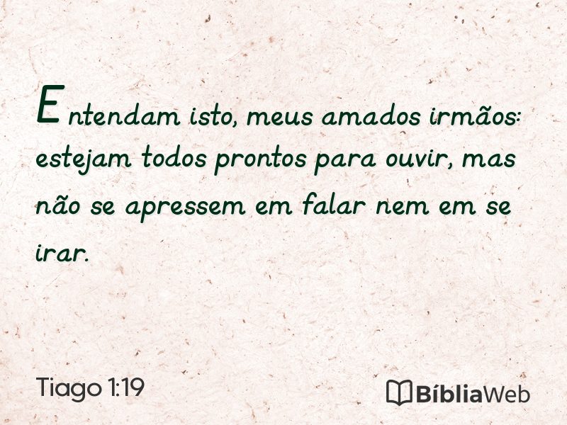 Tiago 1:19 em imagem para compartilhar