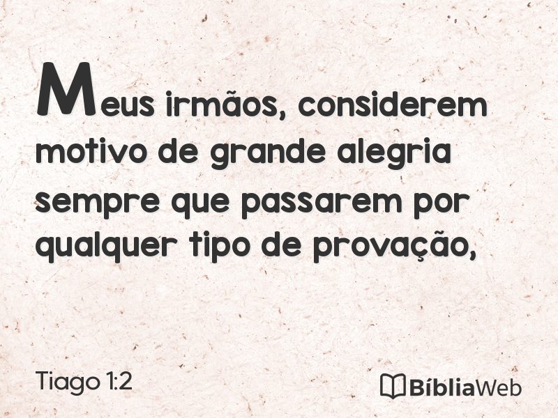 Tiago 1:2 em imagem para compartilhar