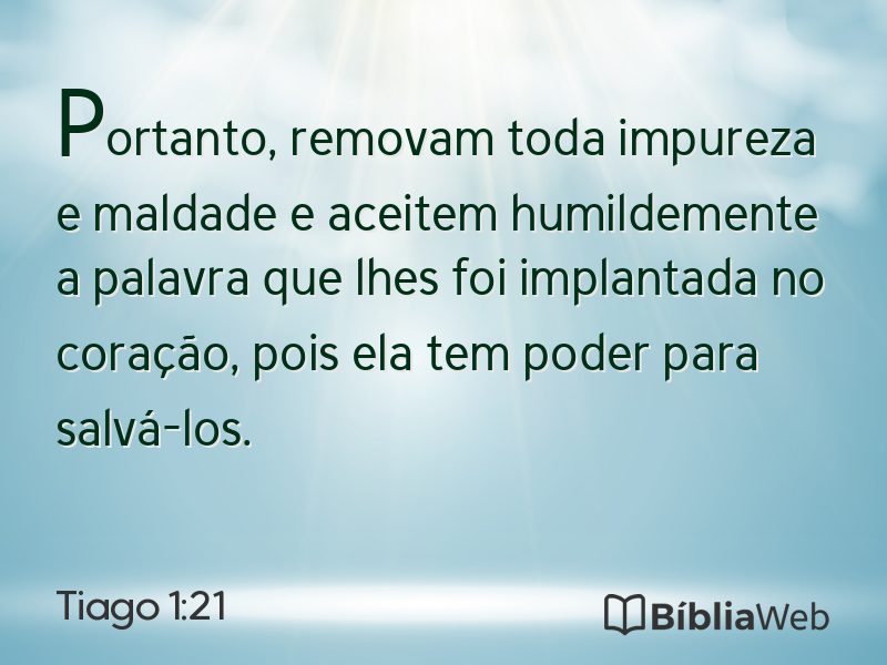 Tiago 1:21 em imagem para compartilhar