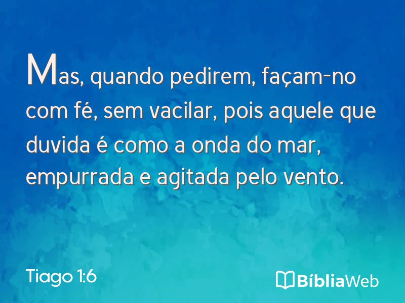Tiago 1:6 em imagem para compartilhar