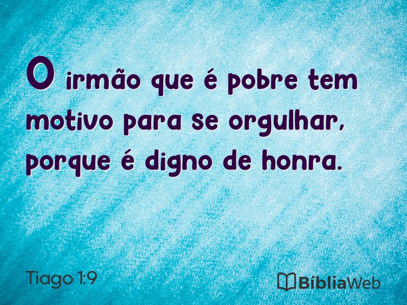 Tiago 1:9 em imagem para compartilhar