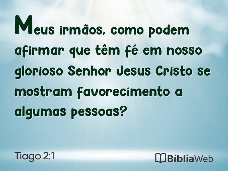 Tiago 2:1 em imagem para compartilhar