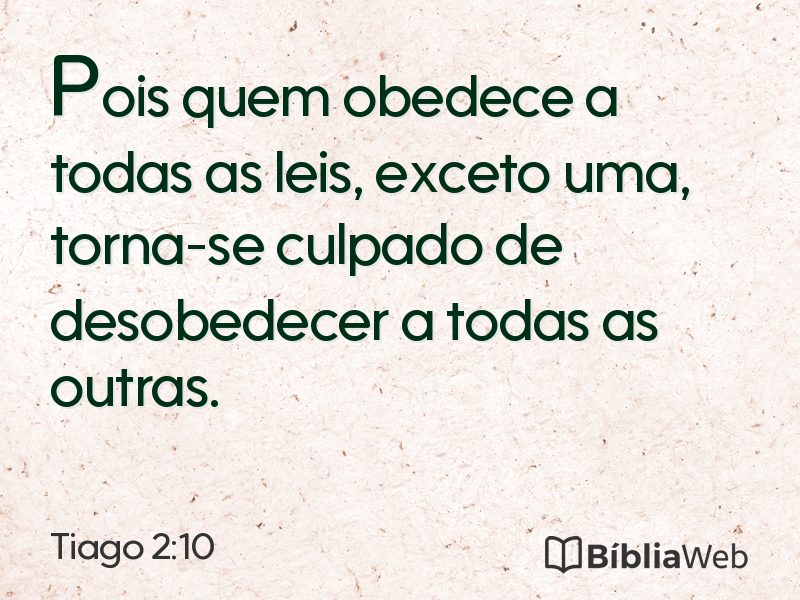 Tiago 2:10 em imagem para compartilhar