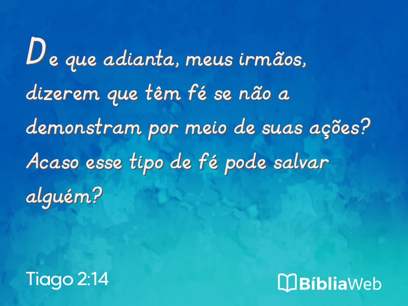 Tiago 2:14 em imagem para compartilhar