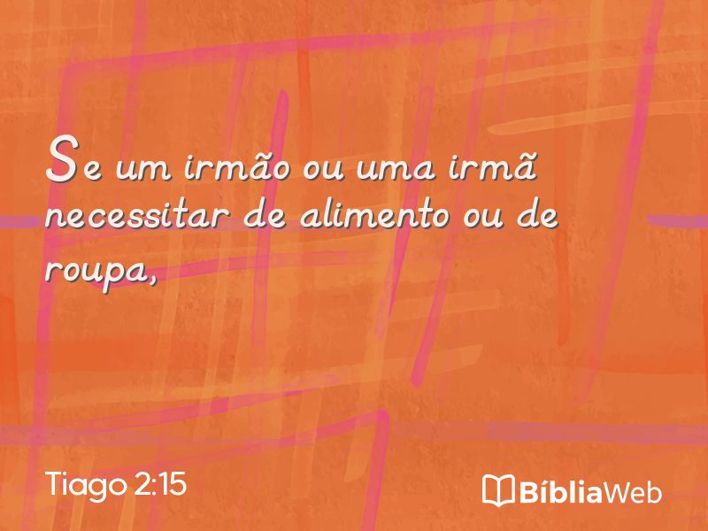 Tiago 2:15 em imagem para compartilhar