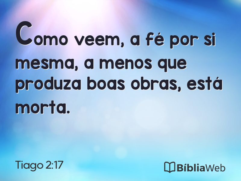 Tiago 2:17 em imagem para compartilhar