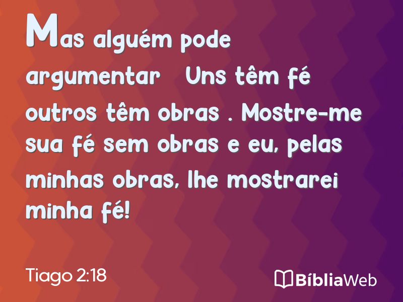 Tiago 2:18 em imagem para compartilhar