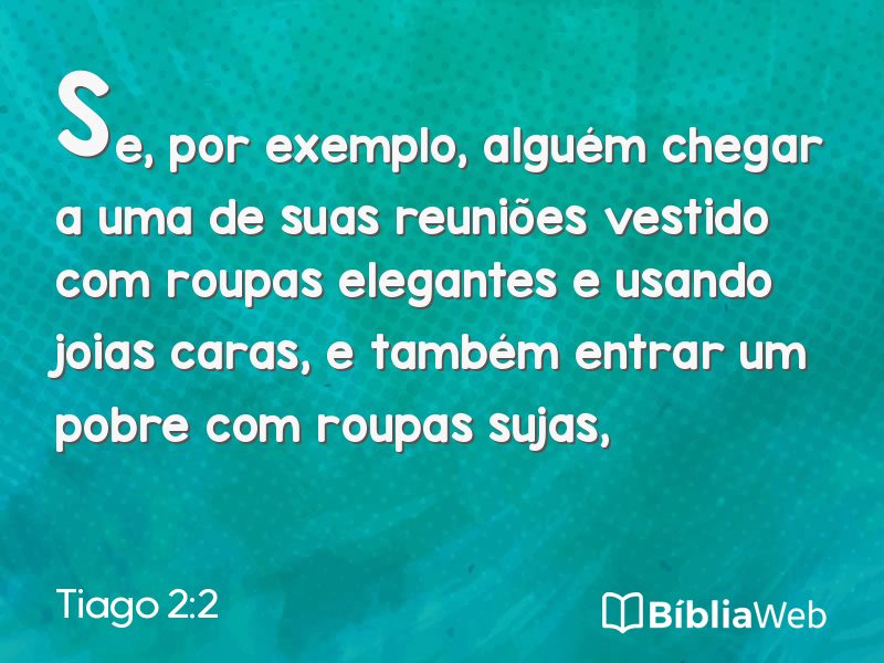 Tiago 2:2 em imagem para compartilhar