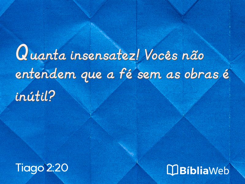 Tiago 2:20 em imagem para compartilhar