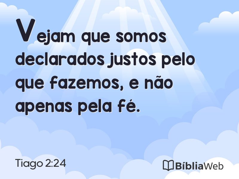 Tiago 2:24 em imagem para compartilhar