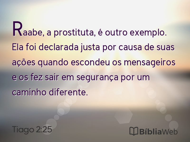 Tiago 2:25 em imagem para compartilhar