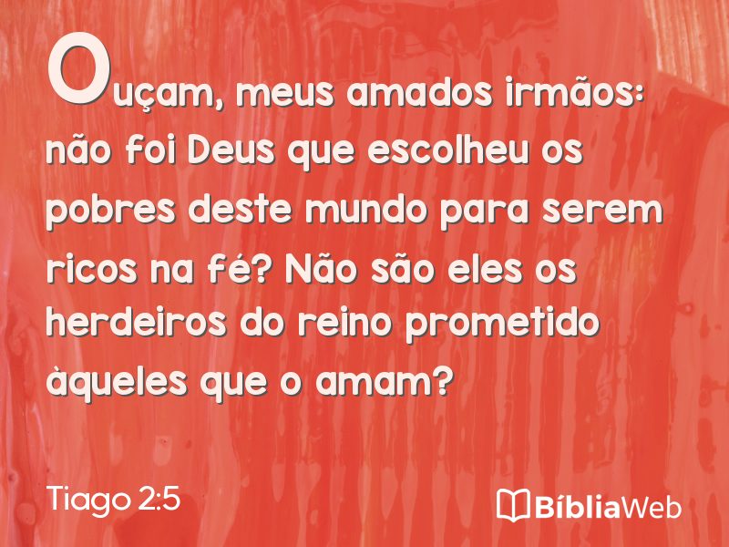 Tiago 2:5 em imagem para compartilhar