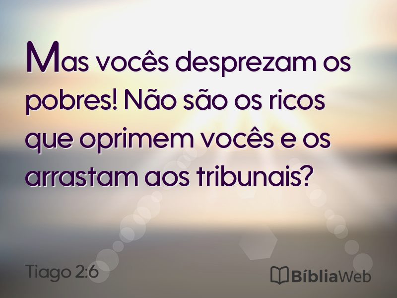 Tiago 2:6 em imagem para compartilhar