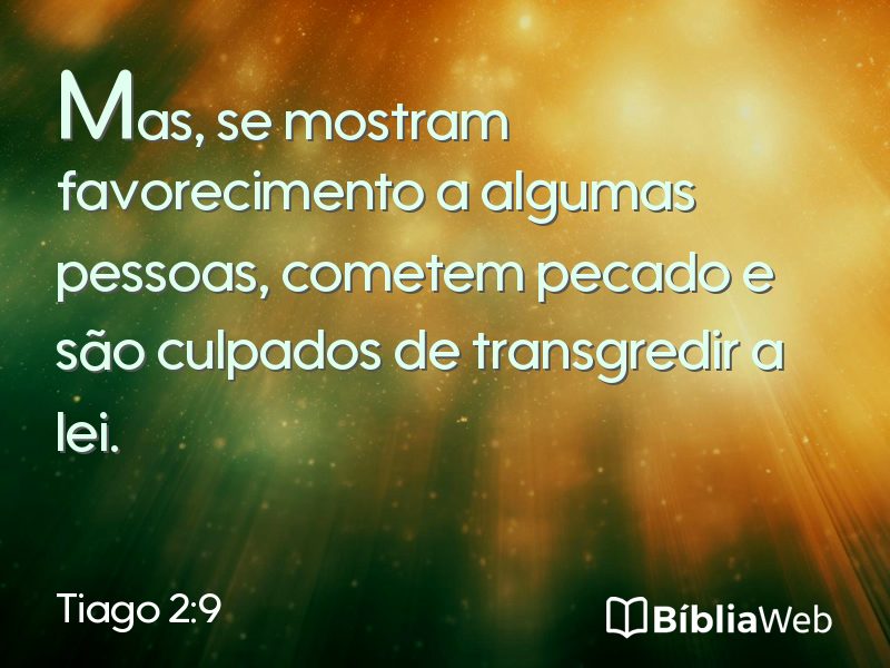 Tiago 2:9 em imagem para compartilhar
