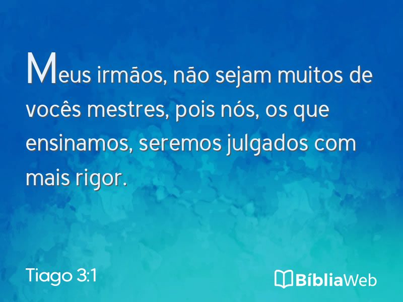 Tiago 3:1 em imagem para compartilhar